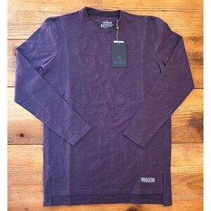 Rawgear Long Sleeve Shirt Mens Size Small Plum Color Embroidered Heavy BM422 NWT